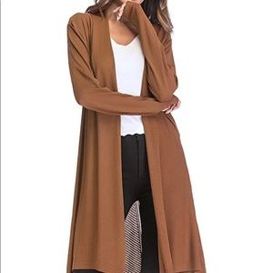 Casual Long Open Front Drape Lightweight